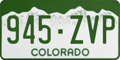 CO license plate 945ZVP
