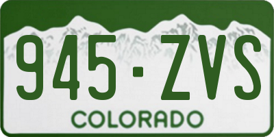 CO license plate 945ZVS