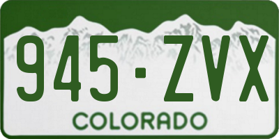 CO license plate 945ZVX