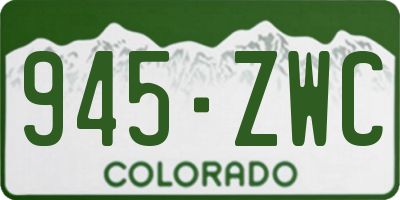 CO license plate 945ZWC
