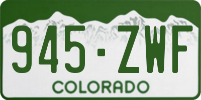 CO license plate 945ZWF