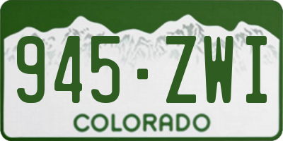 CO license plate 945ZWI