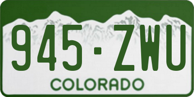 CO license plate 945ZWU