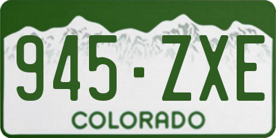 CO license plate 945ZXE