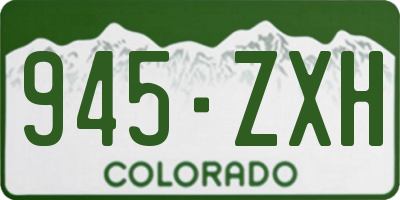 CO license plate 945ZXH