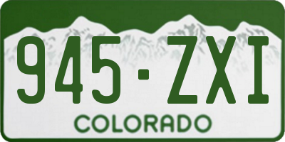 CO license plate 945ZXI