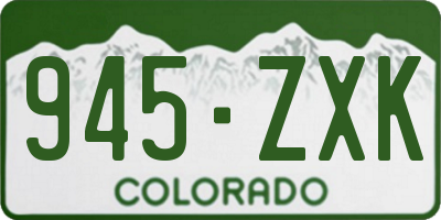 CO license plate 945ZXK