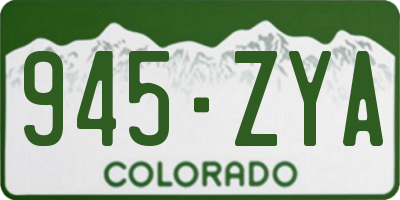 CO license plate 945ZYA