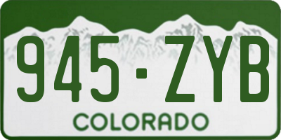 CO license plate 945ZYB