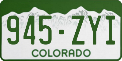 CO license plate 945ZYI