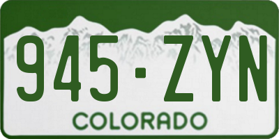CO license plate 945ZYN