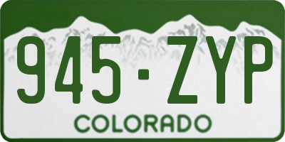 CO license plate 945ZYP