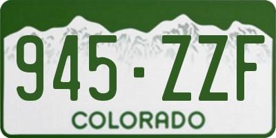 CO license plate 945ZZF