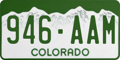 CO license plate 946AAM