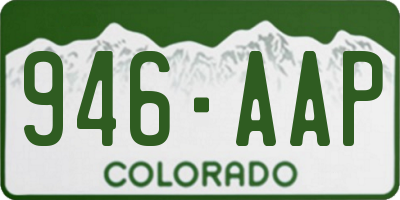 CO license plate 946AAP