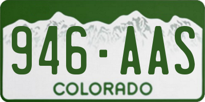 CO license plate 946AAS