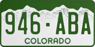 CO license plate 946ABA