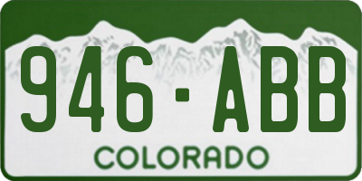 CO license plate 946ABB
