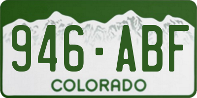 CO license plate 946ABF