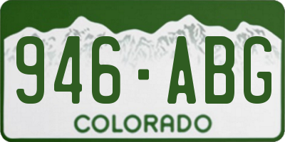 CO license plate 946ABG