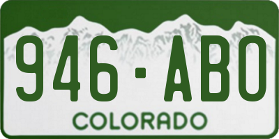 CO license plate 946ABO