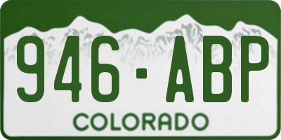 CO license plate 946ABP