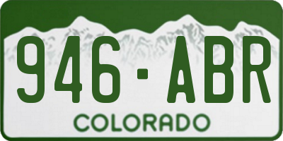 CO license plate 946ABR