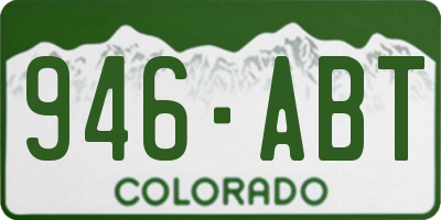 CO license plate 946ABT