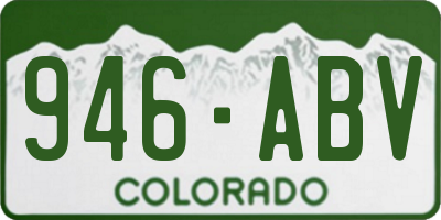 CO license plate 946ABV
