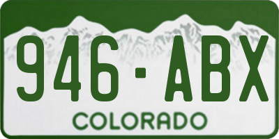 CO license plate 946ABX