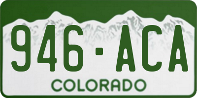 CO license plate 946ACA