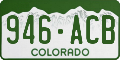 CO license plate 946ACB