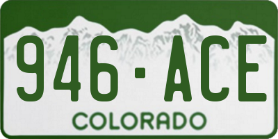 CO license plate 946ACE