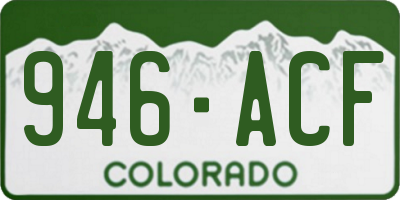 CO license plate 946ACF