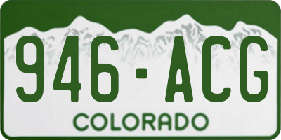 CO license plate 946ACG