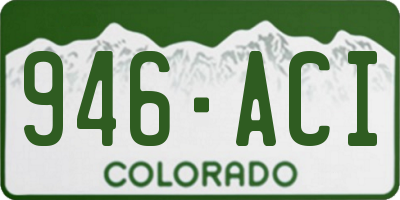 CO license plate 946ACI