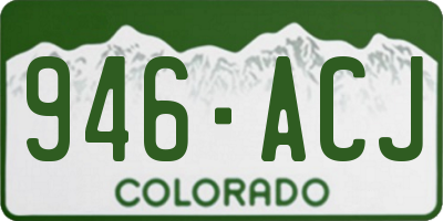 CO license plate 946ACJ