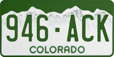CO license plate 946ACK