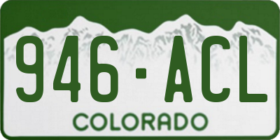 CO license plate 946ACL
