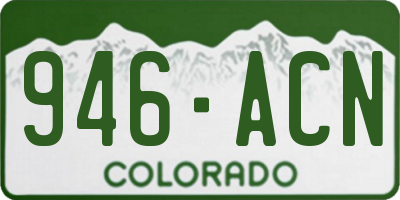 CO license plate 946ACN