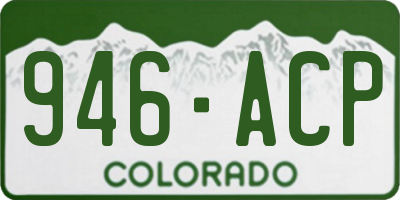 CO license plate 946ACP