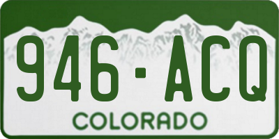 CO license plate 946ACQ