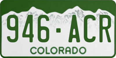 CO license plate 946ACR