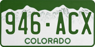CO license plate 946ACX