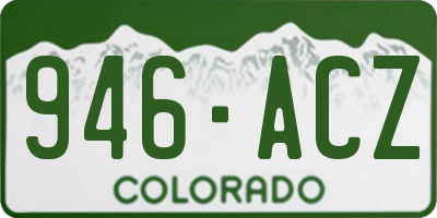 CO license plate 946ACZ