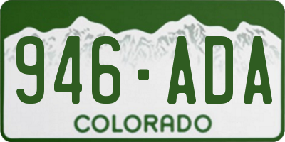 CO license plate 946ADA