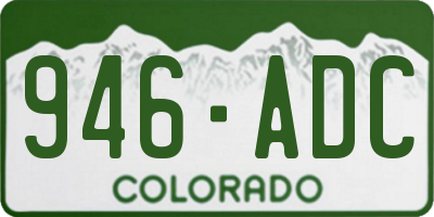 CO license plate 946ADC