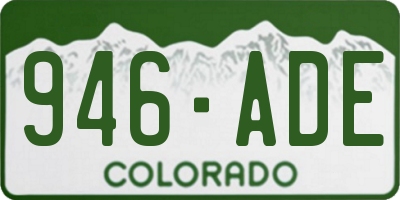 CO license plate 946ADE