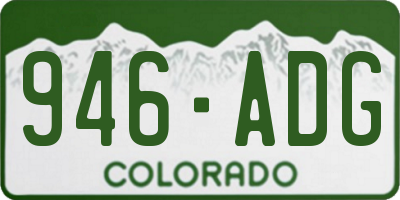 CO license plate 946ADG