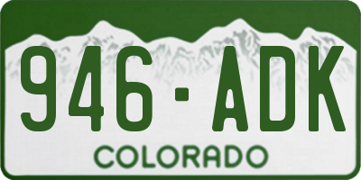 CO license plate 946ADK